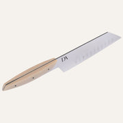 Bunka santoku knife - beige micarta handle