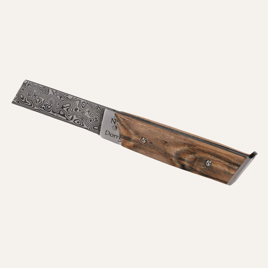 Couteau Dorry - Manche ivoire fossile de Mammouth - Lame Damas Inox Vinland
