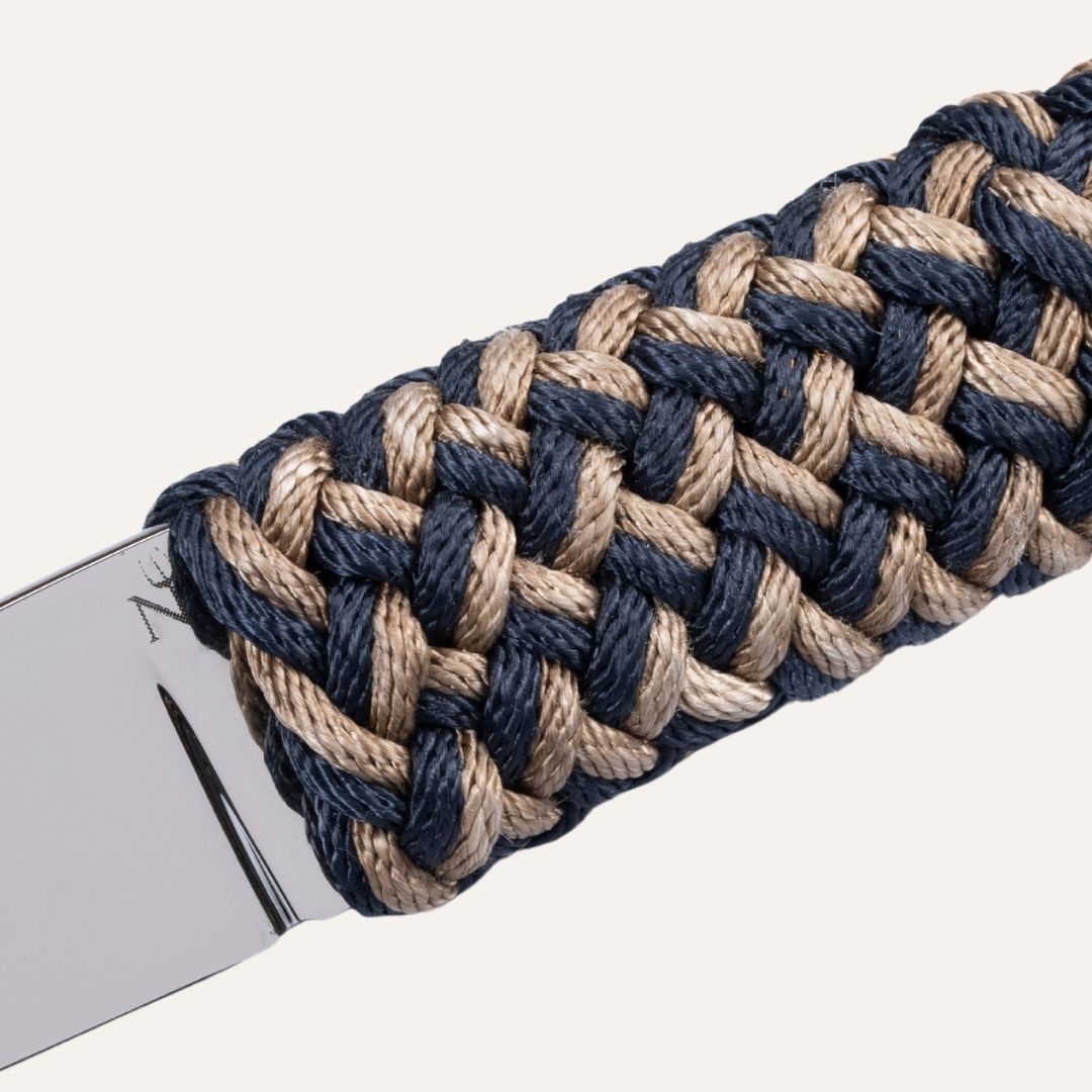 Pen Skoulmig knife - Braided tuna line handle and 14C28 stainless steel blade