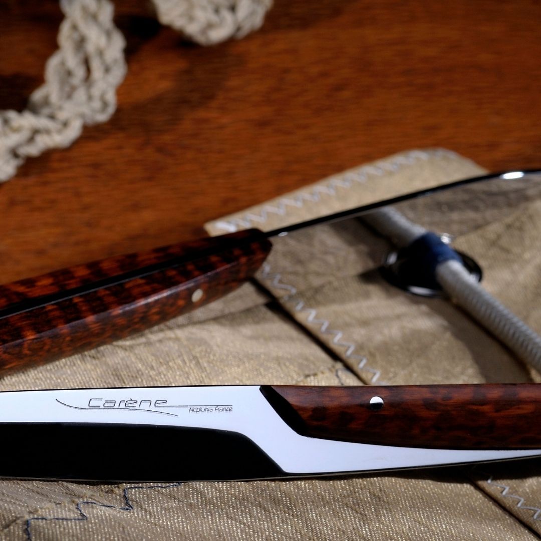 Carène knife - Amourette handle - 14C28 steel blade - Mirror polished finish