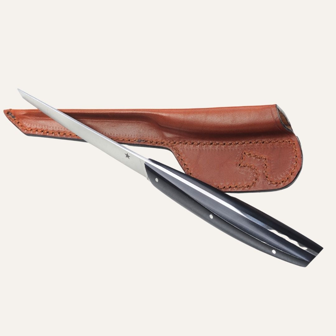 Star Knife - Black Micarta Handle