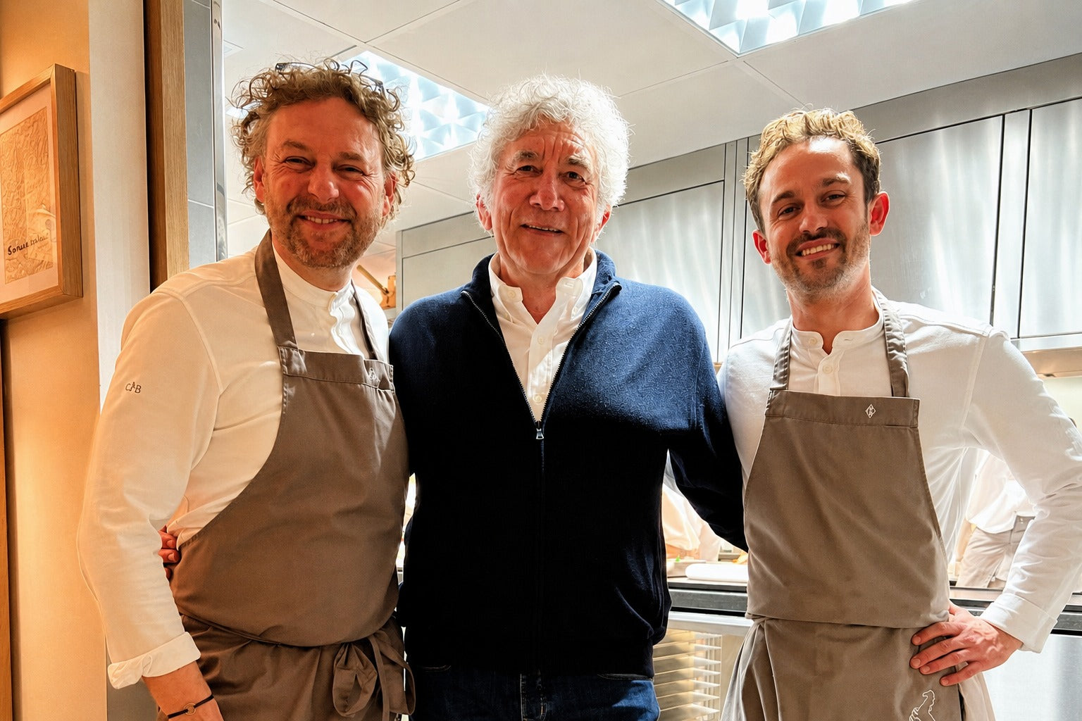 Arnaud Donckele, Thierry Henriot et Bertrand Noeureuil dans les cuisines de Plénitude — Neptunia